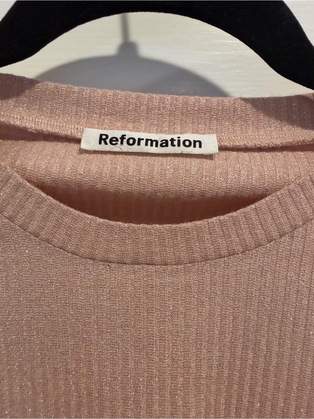 Reformation Ribbed Two-Piece Set - Dusty Rose Metallic - Picture 3 of 8